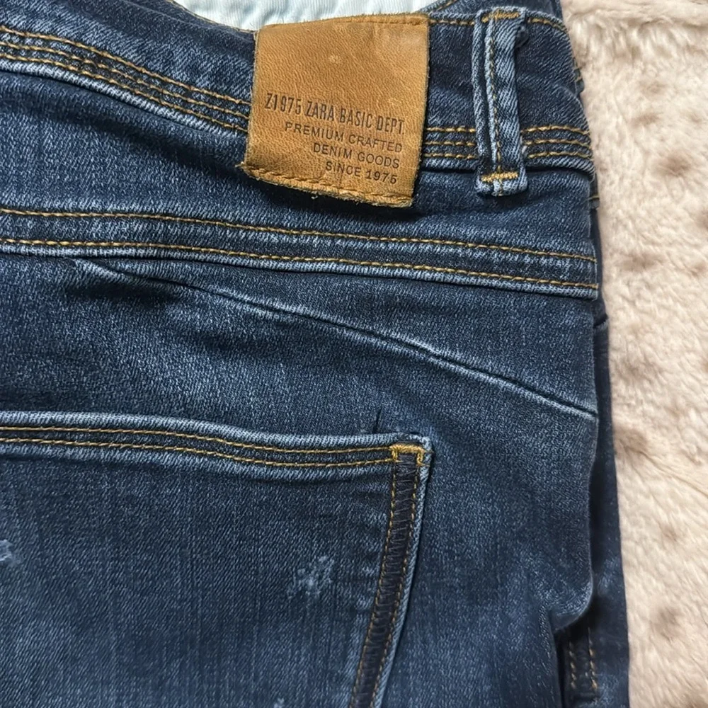 Zara Blue Skinny Jeans with Classic Indigo Wash /NO RETURNS - Picture 4 of 4